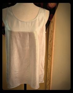 🥈Express M Silver Open Back Tank 💯 Poly 🥈